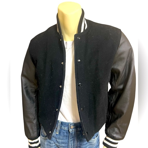 stewart and straus Other - Stewart and Strauss  varsity jacket men’s size smalll leather and wool NWOT